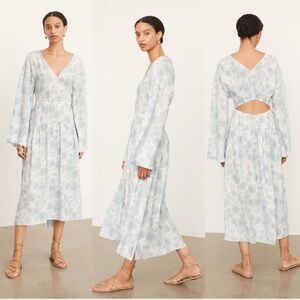 NWOT Vince Dahlia Long Sleeve Double V-Neck Dress | XL